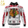 NHL Chicago BlackHawks Version To Honnor Firefighter In Patriot Day We Will Never Forget All Over Printed Shirt