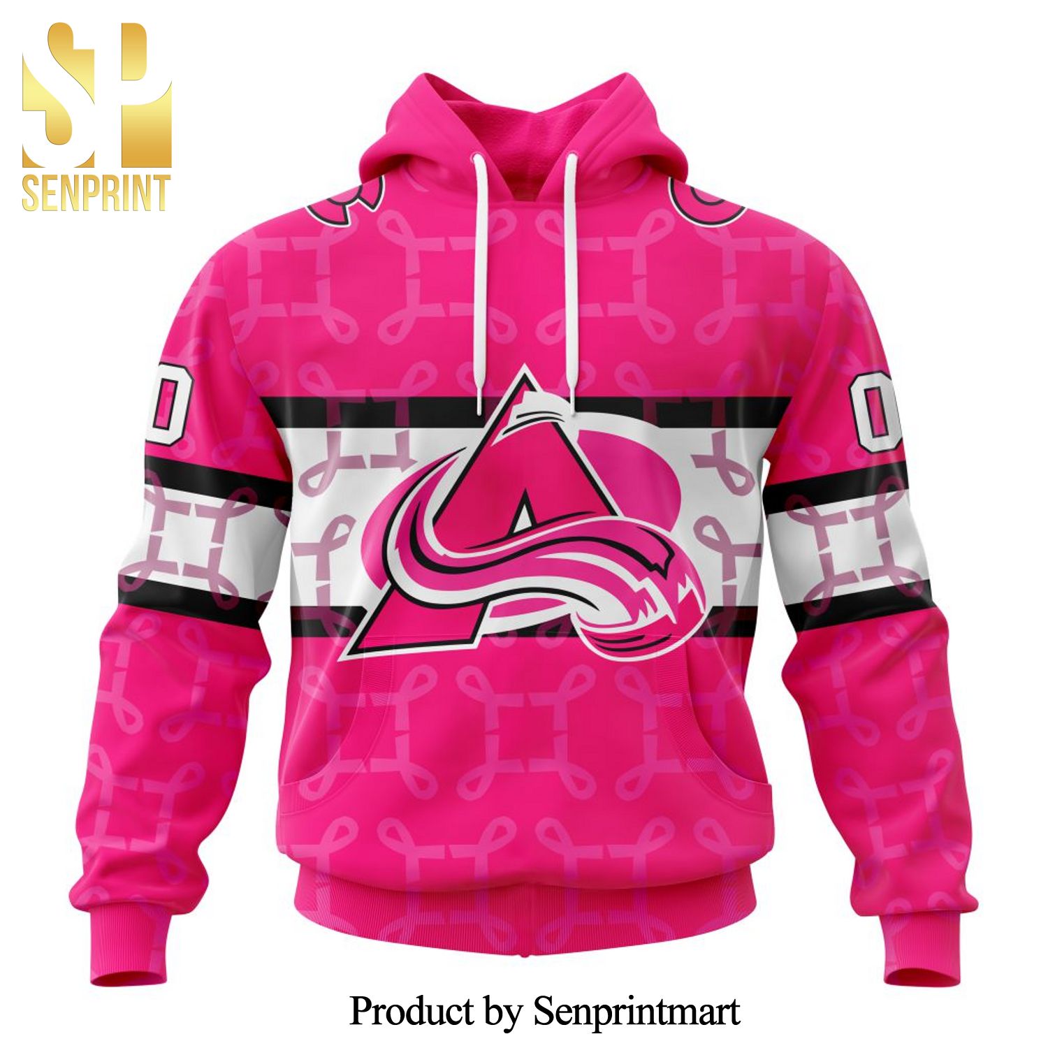 NHL Colorado Avalanche Version In October We Wear Pink Breast Cancer All Over Printed Shirt