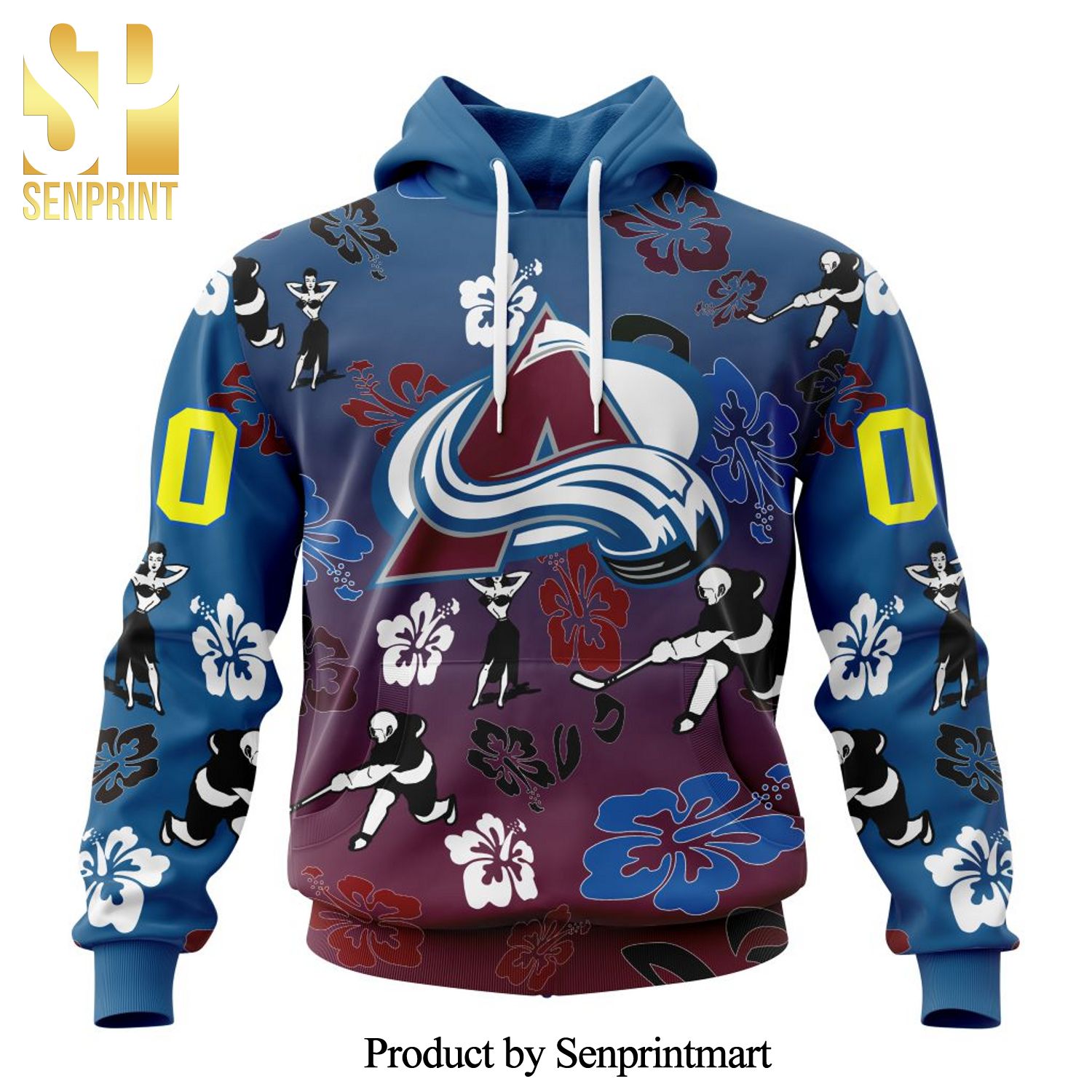 NHL Colorado Avalanche X Hawaii Design For Hawaiia All Over Printed Shirt