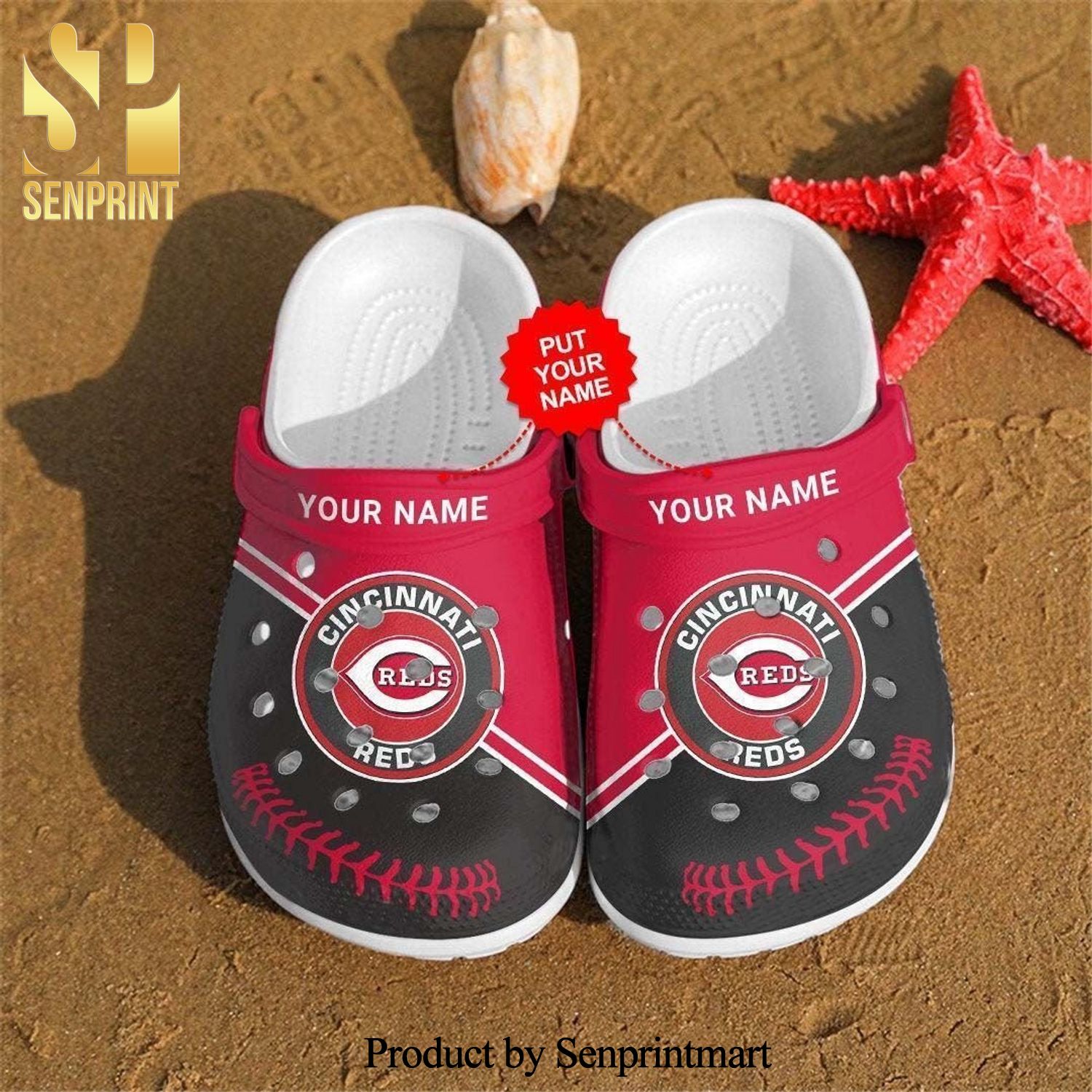 Custom Name Cincinnati Reds Crocs Clog Shoescrocband Clogsa 3D Crocband Crocs