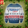 Natural Light Royal Blue Knitted Ugly Christmas Sweater