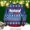 Natural Light Beer Knitted Ugly Christmas Sweater