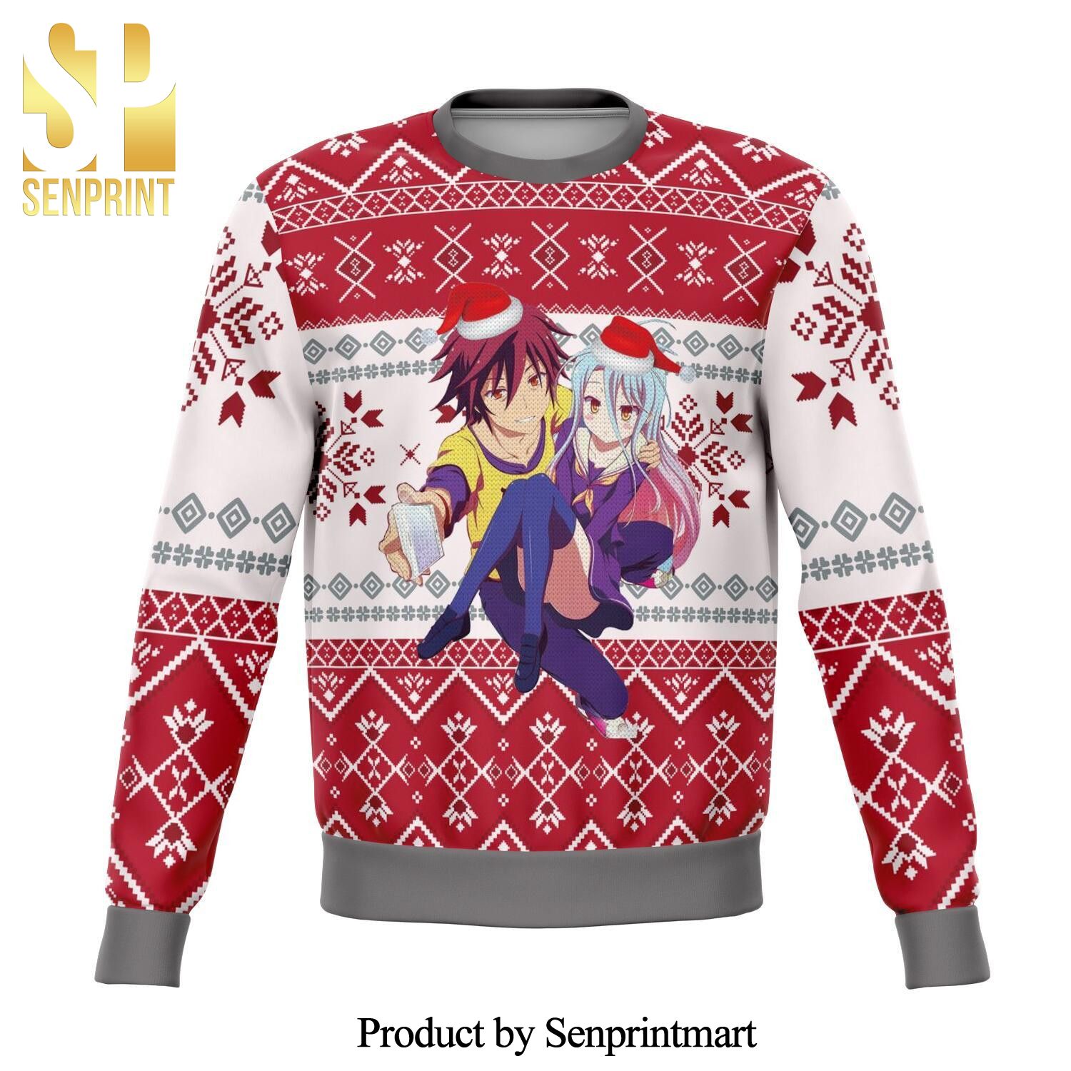 No Game No Life Anime Manga Premium Knitted Ugly Christmas Sweater