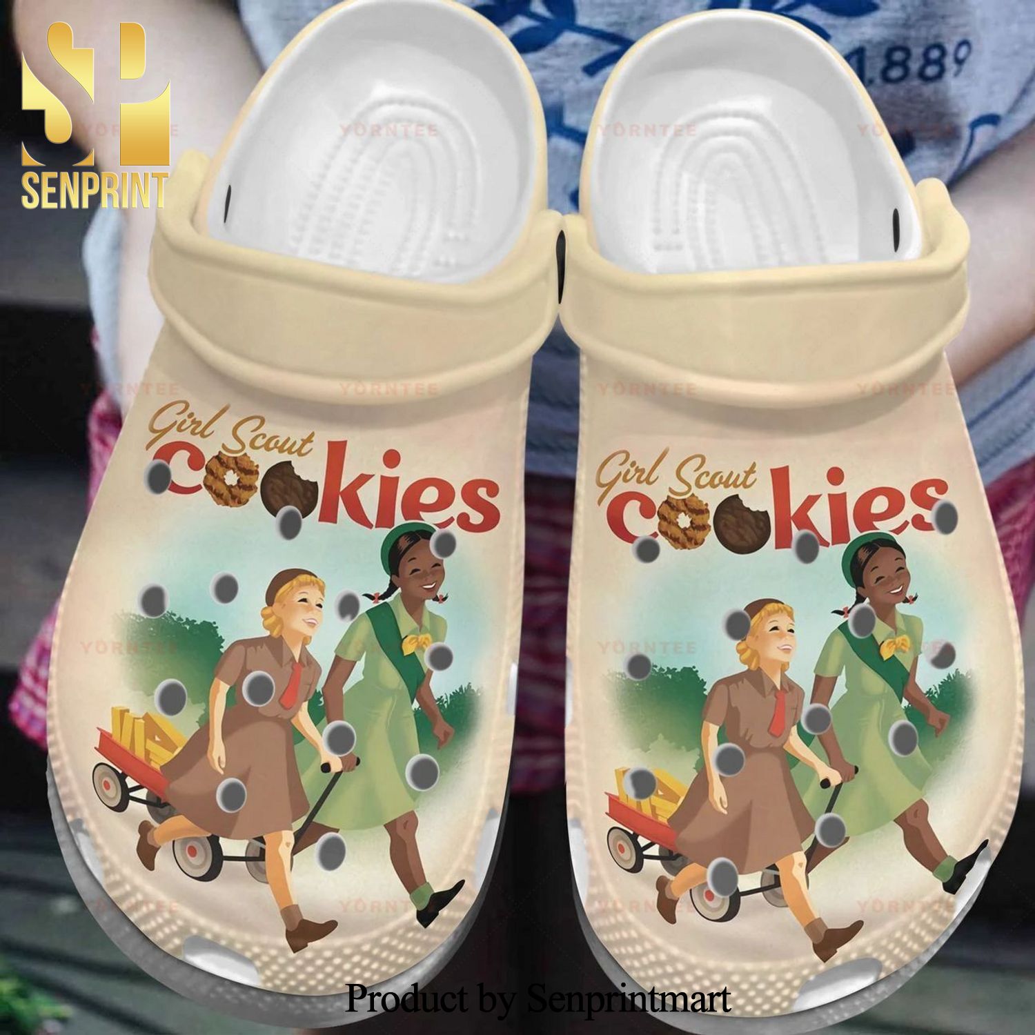 Custom Name Girl Scout Cookies 5 Gift For Lover Full Printed Crocs Shoes