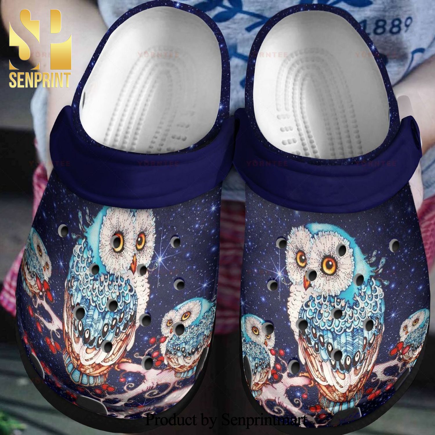 Custom Name I Love Owl Fashion Gift For Lover Full Printing Crocs Crocband Clog