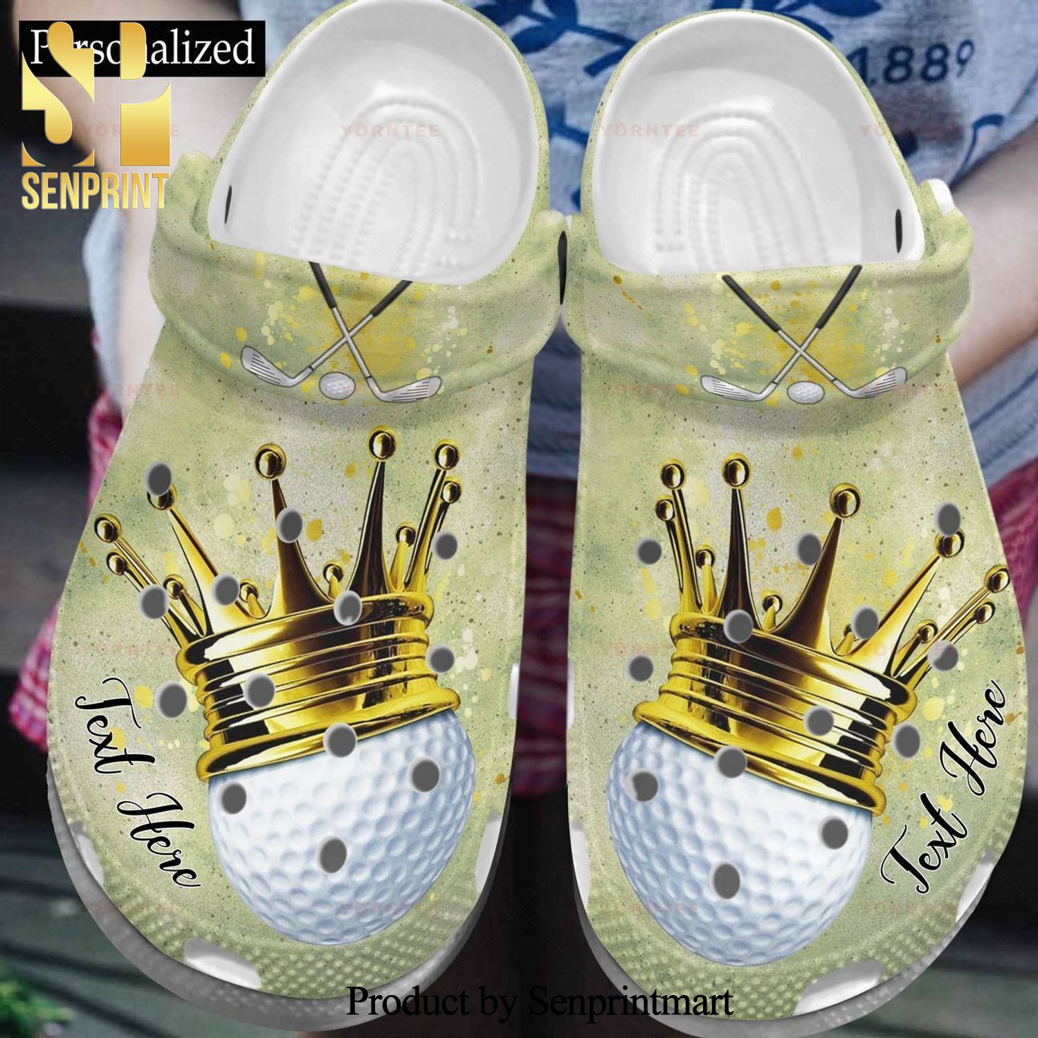 Custom Name King Of Golf Gift For Lover Crocs Shoes