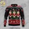 Nut Cracker Put Your Nuts In My Mouth Knitted Ugly Christmas Sweater