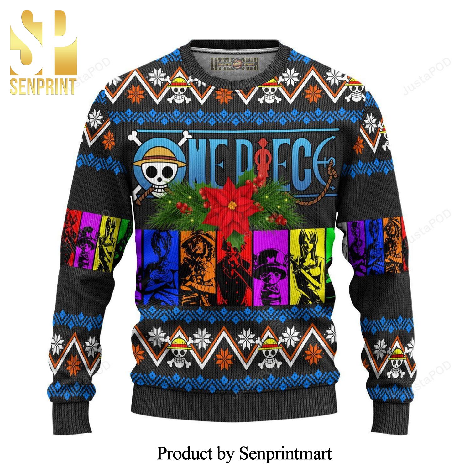 One Piece Anime Knitted Ugly Christmas Sweater