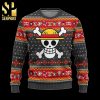 One Piece Pirate Skull Snowflake Manga Anime Knitted Ugly Christmas Sweater