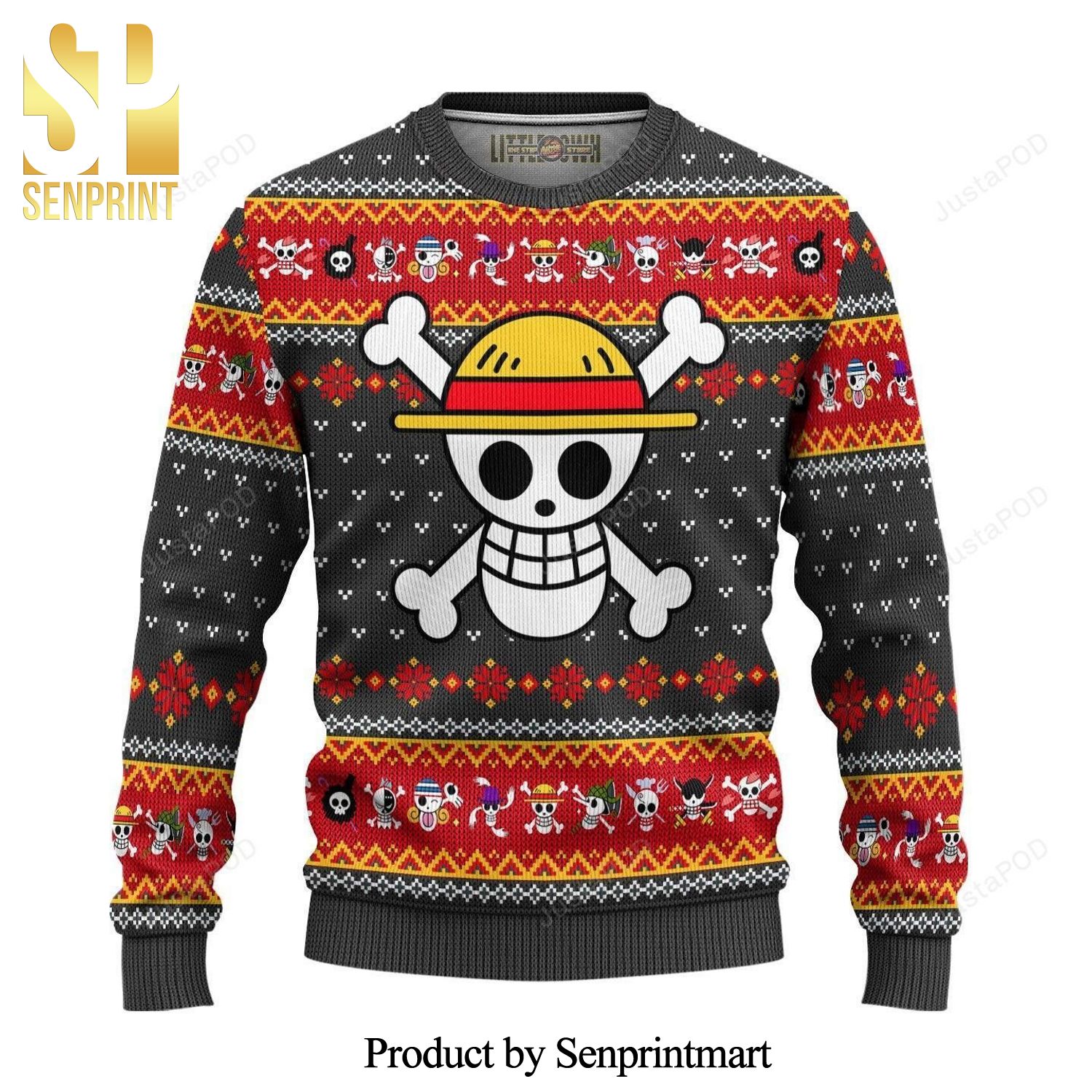 One Piece Symbol Knitted Ugly Christmas Sweater