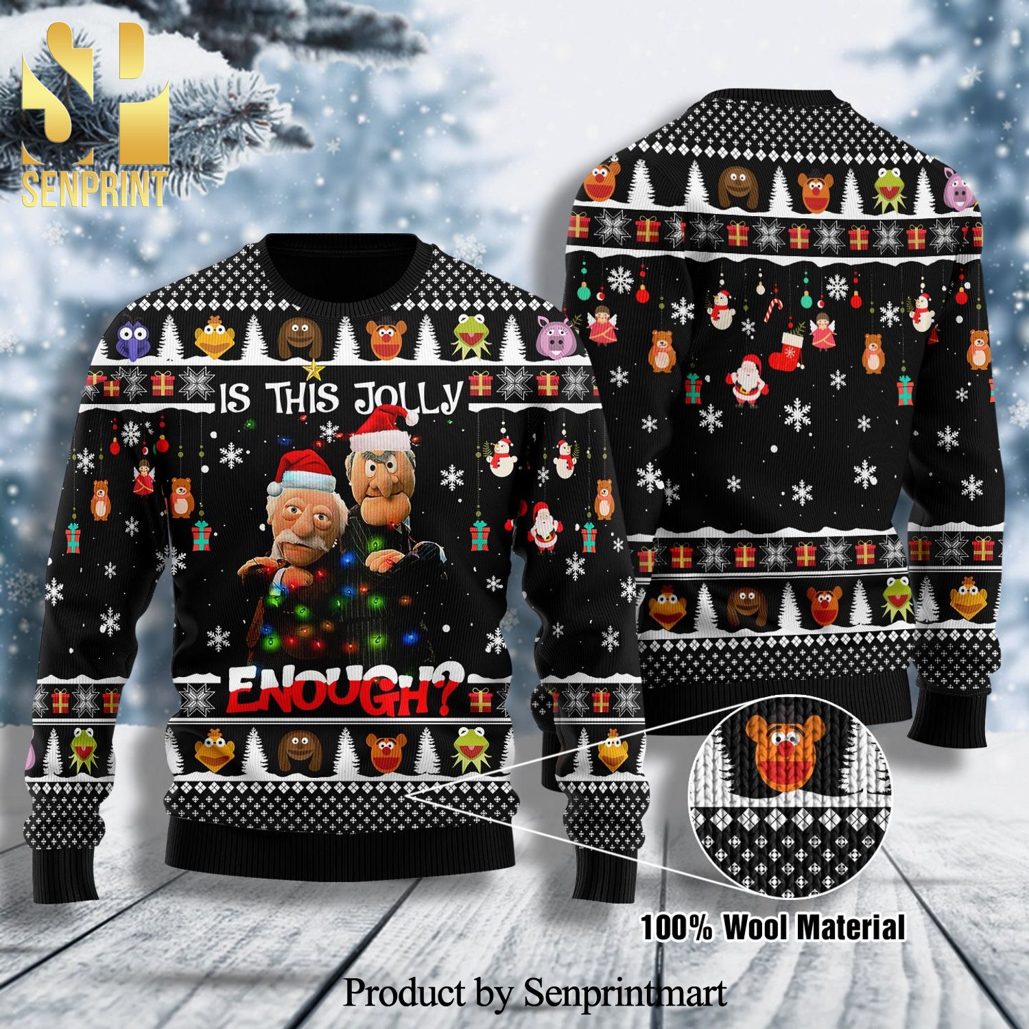 Pair Of Hecklers Is This Jolly Enough Knitted Ugly Christmas Sweater