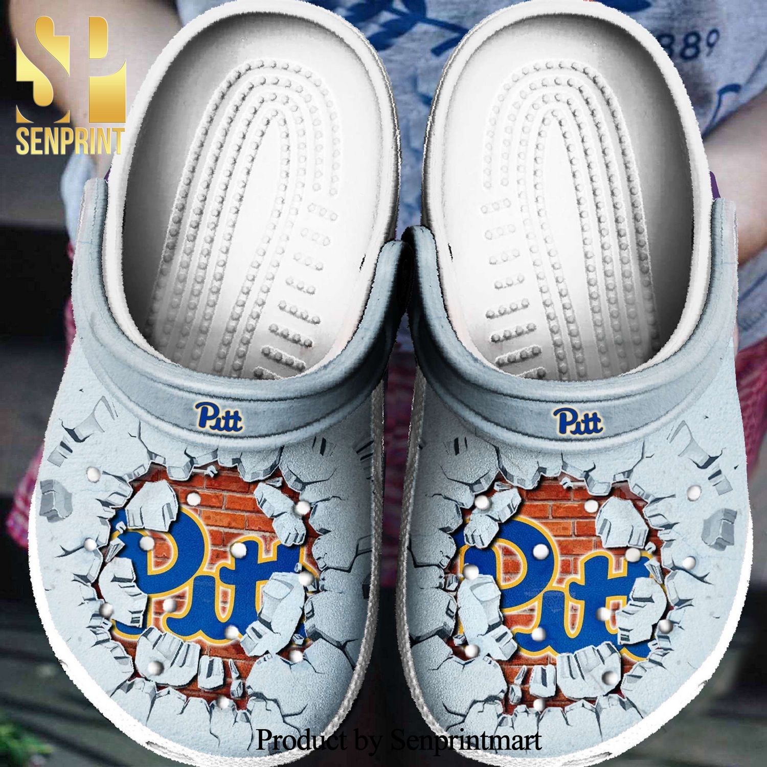 Custom Name Pittsburgh Panthers Football Gift For Fan Crocs Sandals