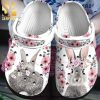 Custom Name Rabbit With Flowers Gift For Lover All Over Printed Crocs Crocband Adult Clogs