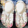 Custom Name Rabbit Flower Gift For Lover Street Style Crocs Shoes