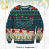 Peace Love And Dog Knitted Ugly Christmas Sweater