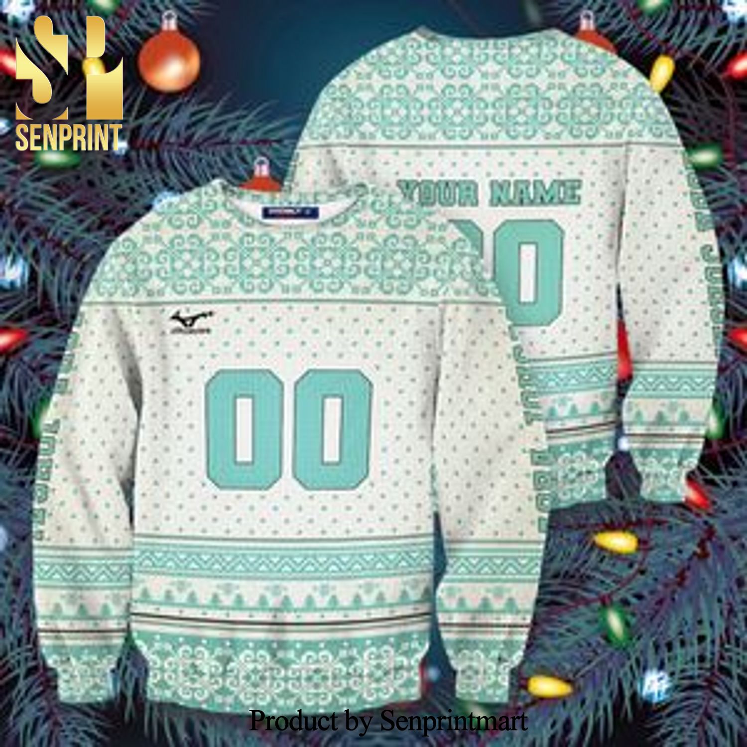 Personalized Team Aoba Johsai Haikyuu Manga Anime Knitted Ugly Christmas Sweater