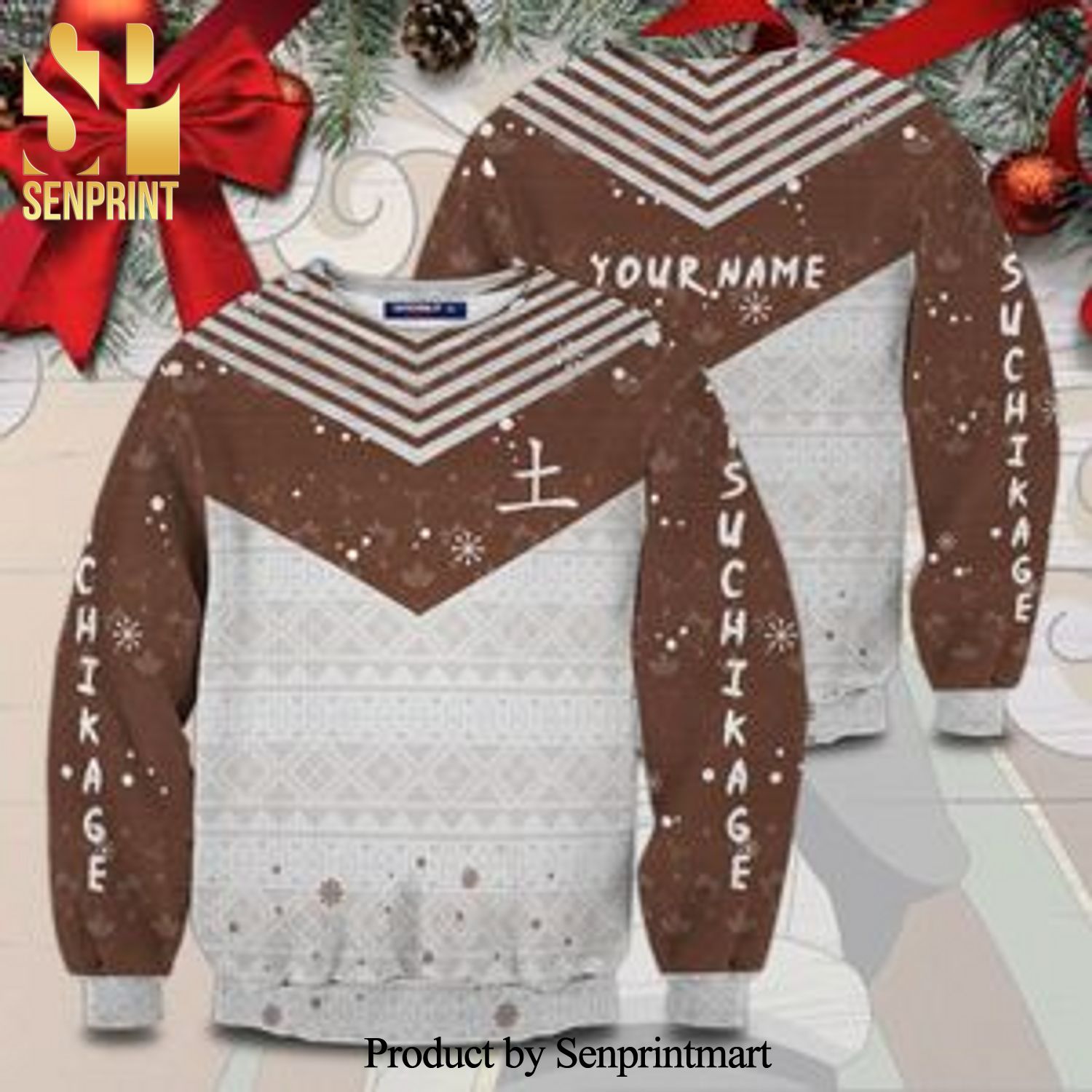 Personalized Tsuchikage Naruto Manga Anime Knitted Ugly Christmas Sweater