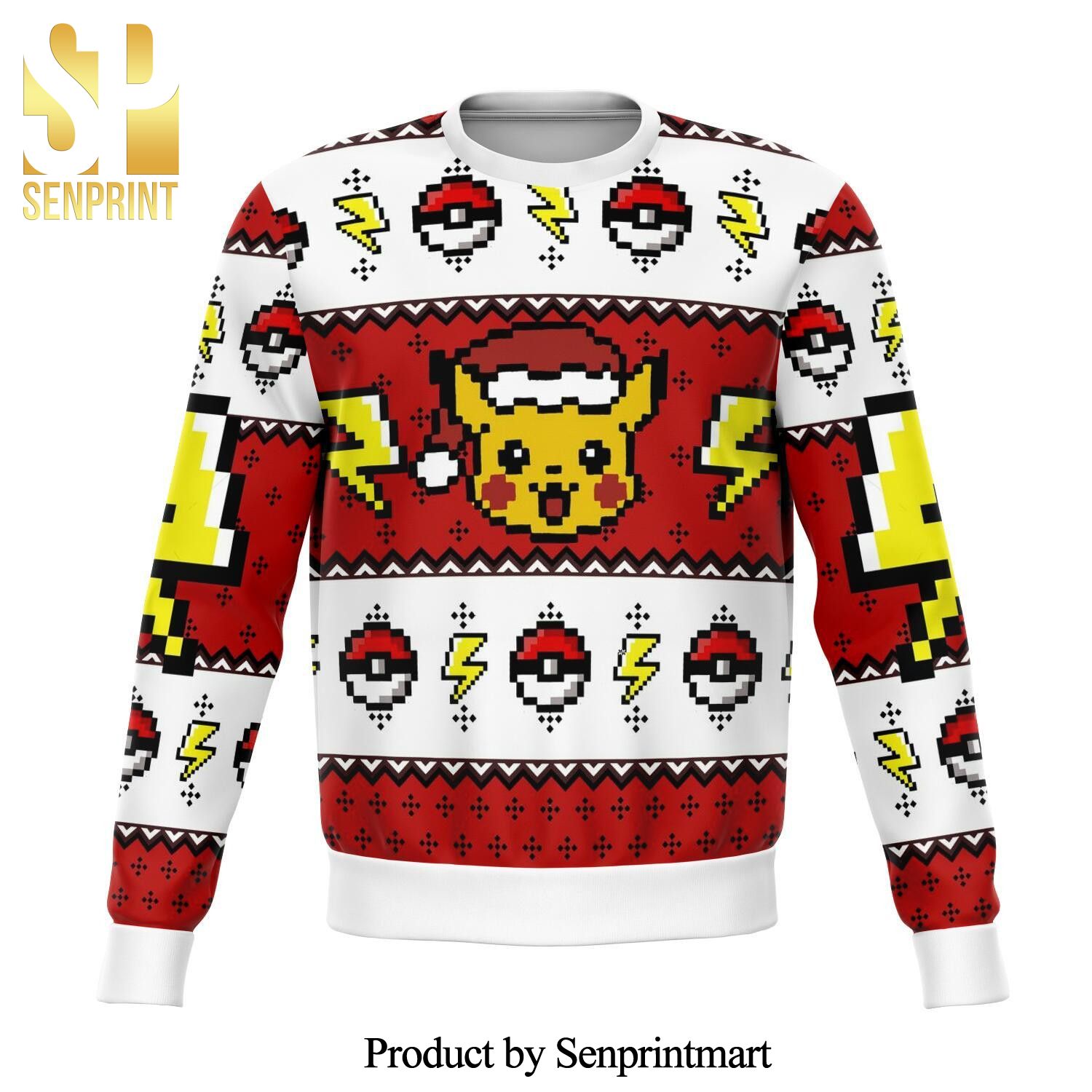 Pikachu Pokemon Knitted Ugly Christmas Sweater
