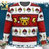 Pikachu Pokemon Friends Merry Christmas Snowflake Pattern Knitted Ugly Christmas Sweater