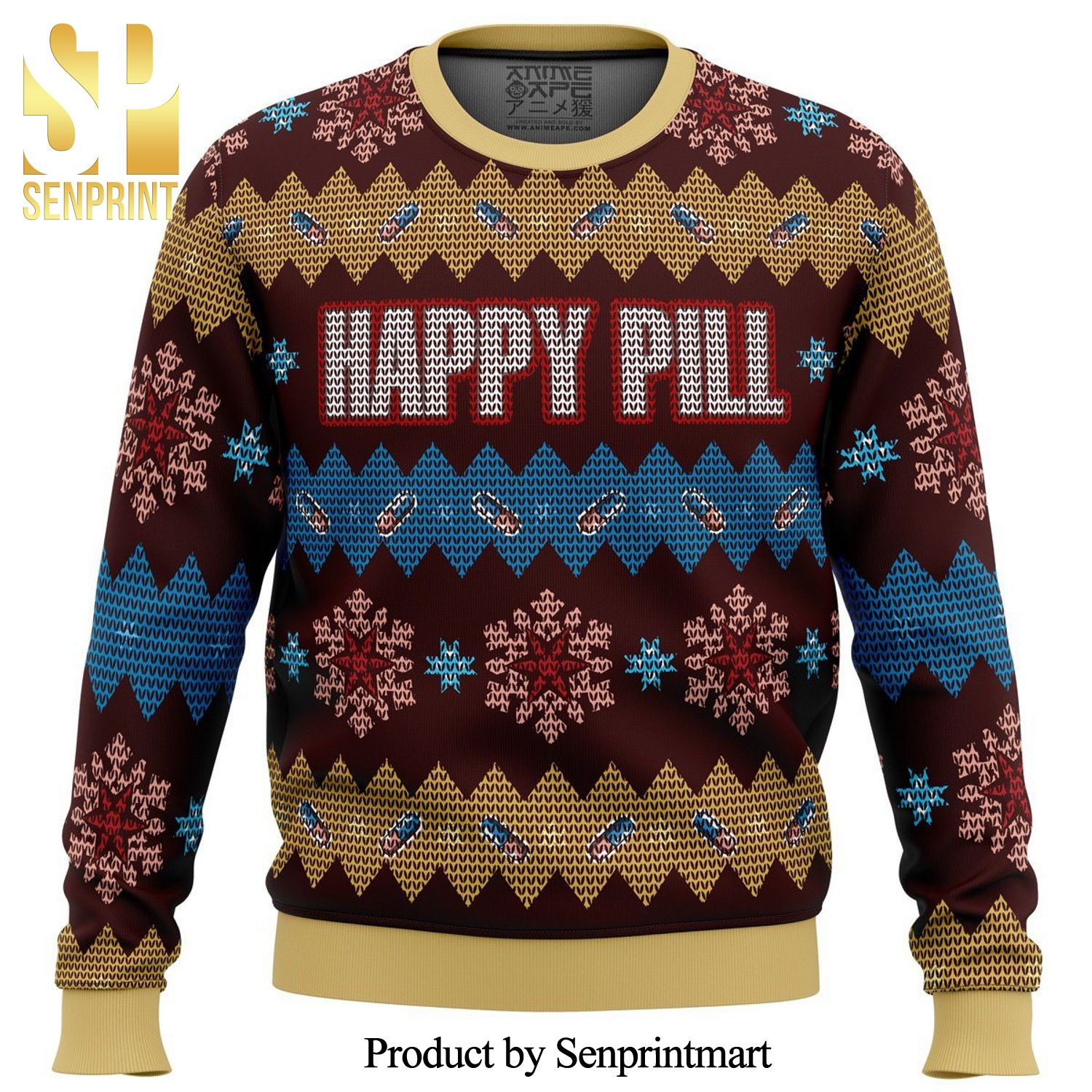 Pill Akira Premium Manga Anime Knitted Ugly Christmas Sweater