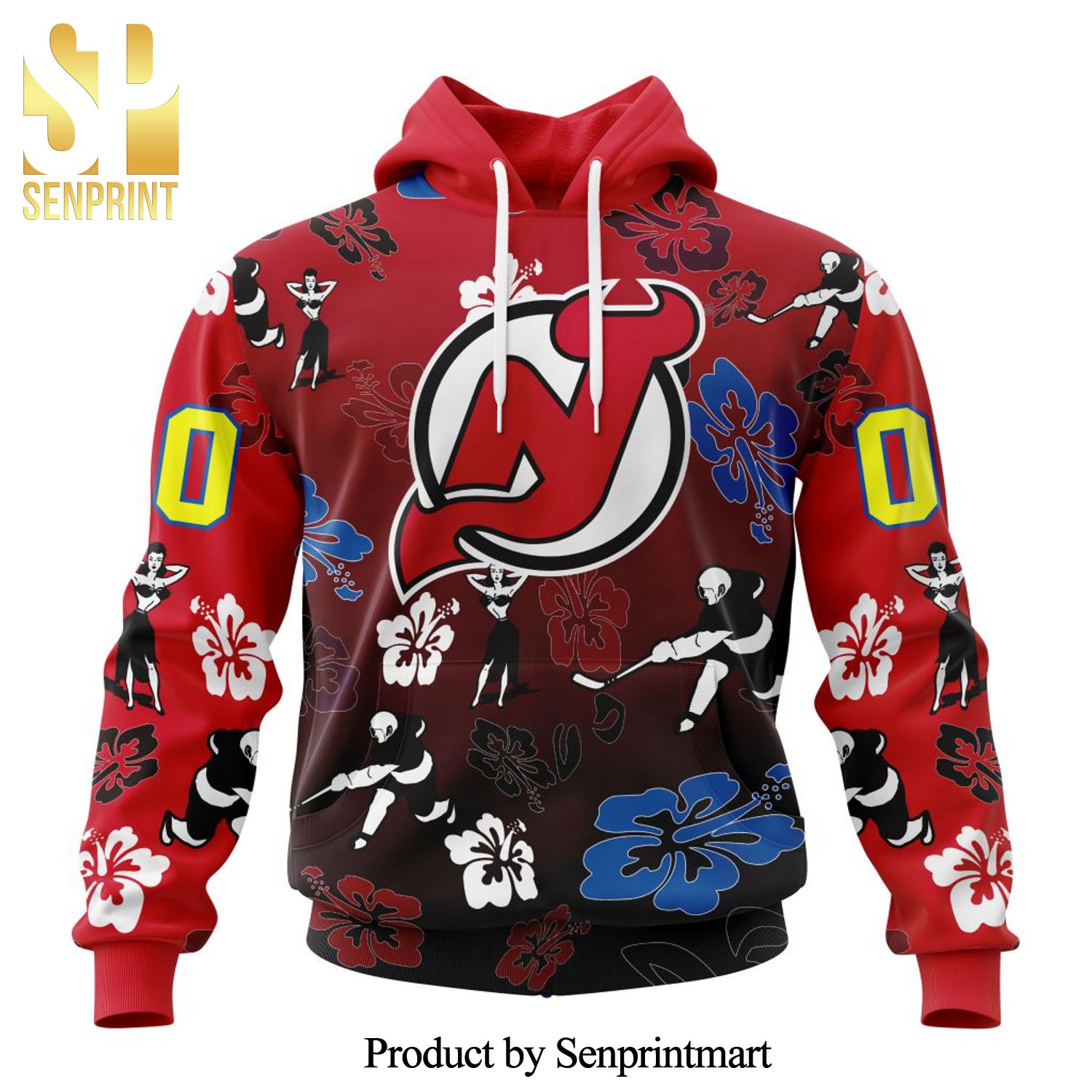 NHL New Jersey Devils X Hawaii Design For Hawaiia All Over Printed Shirt