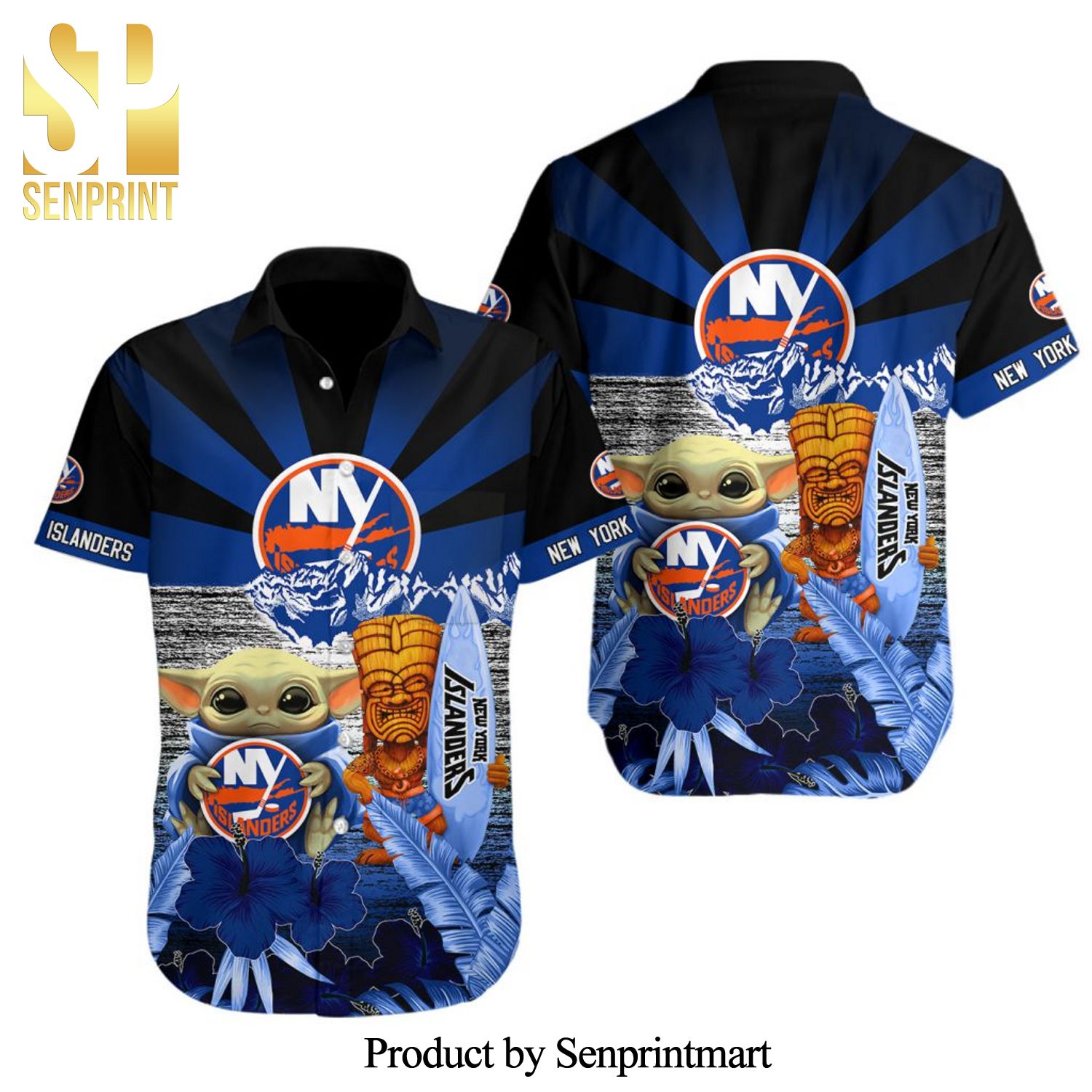 NHL New York Islanders Design With Star Wars May The 4th Be With You All Over Printed Shirt