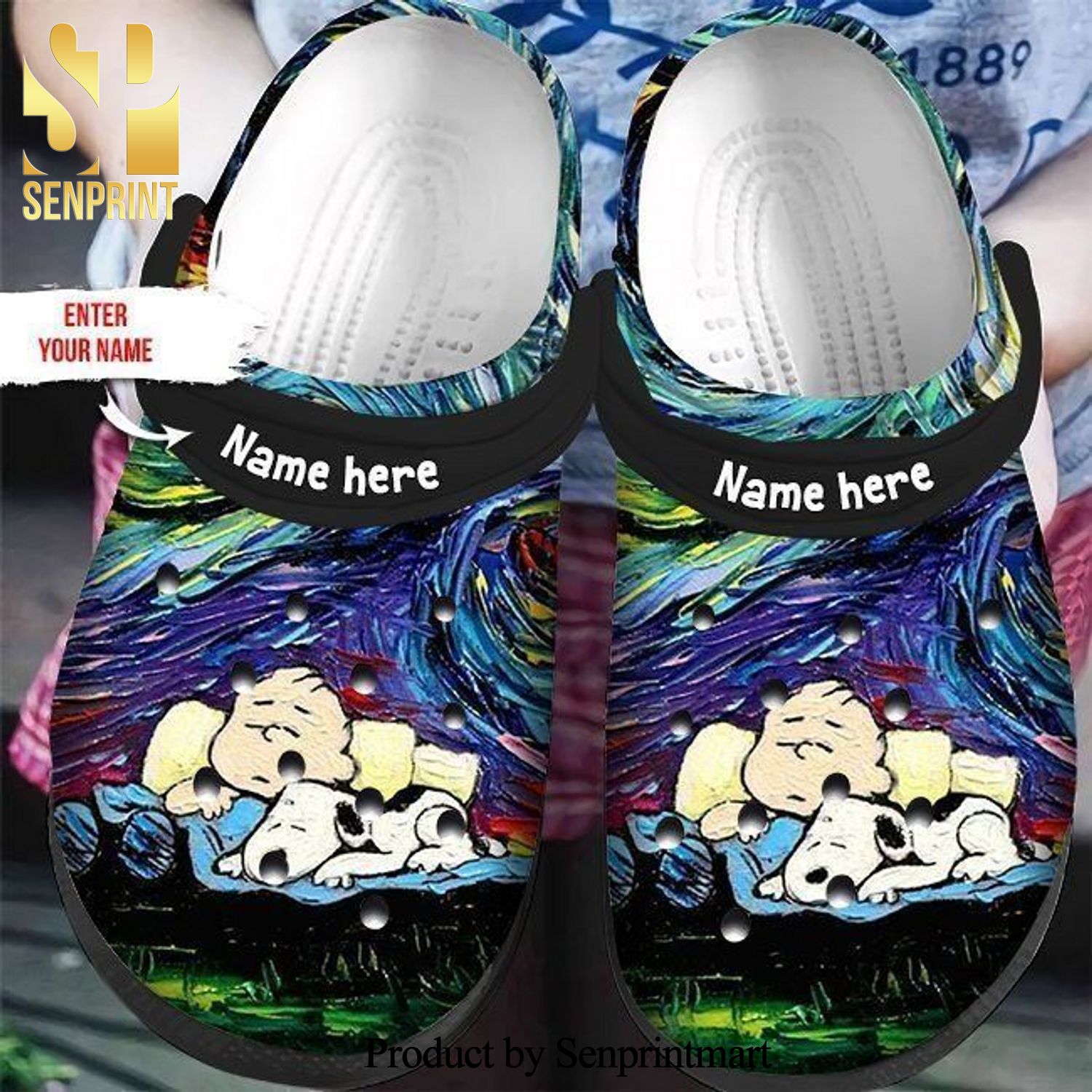 Custom Name Snoopy And Peanut Autism All Over Printed Crocs Classic