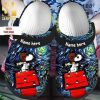 Custom Name Snoopy Lovers Rubber Crocs Unisex Crocband Clogs