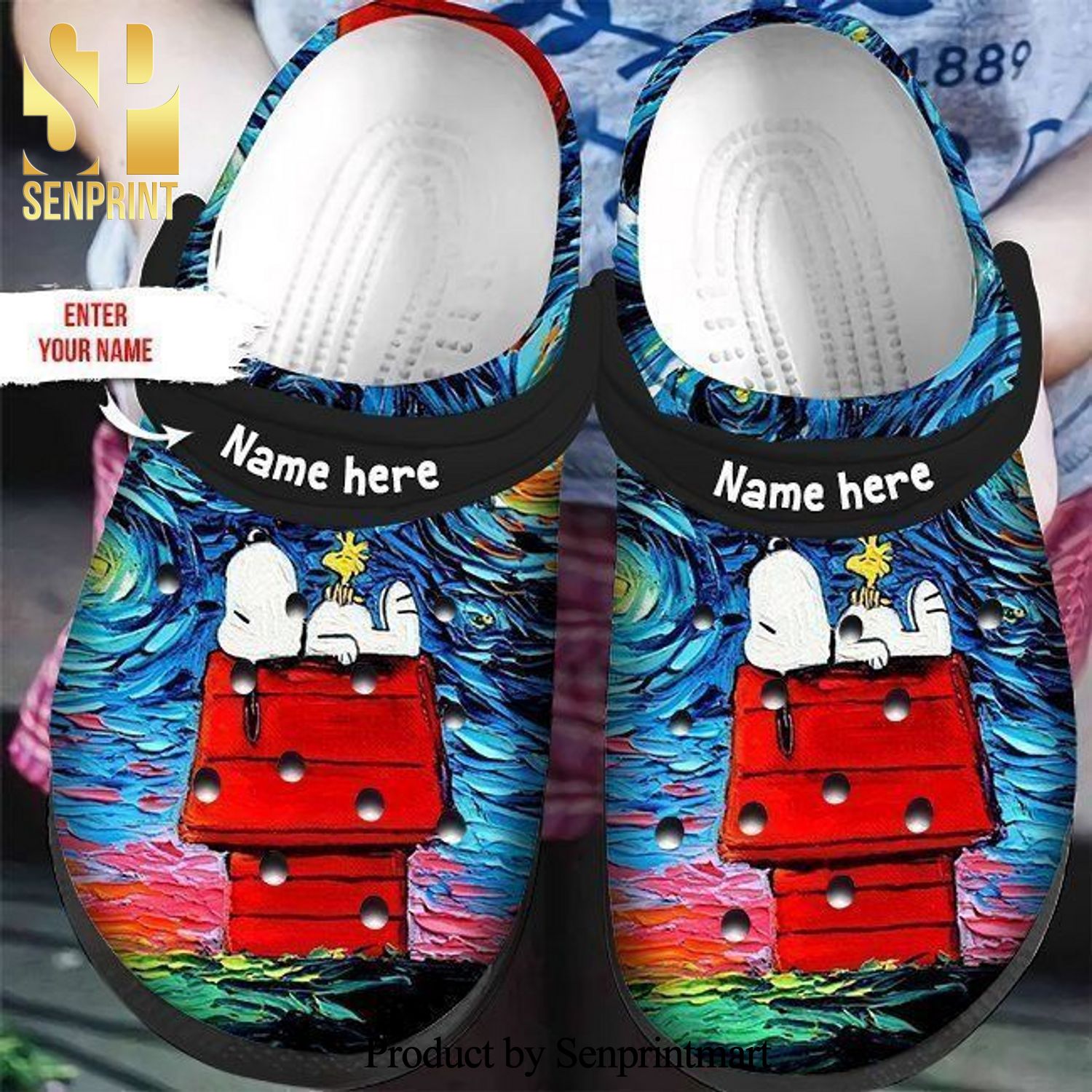 Custom Name Snoopy Lovers Rubber Crocs Unisex Crocband Clogs