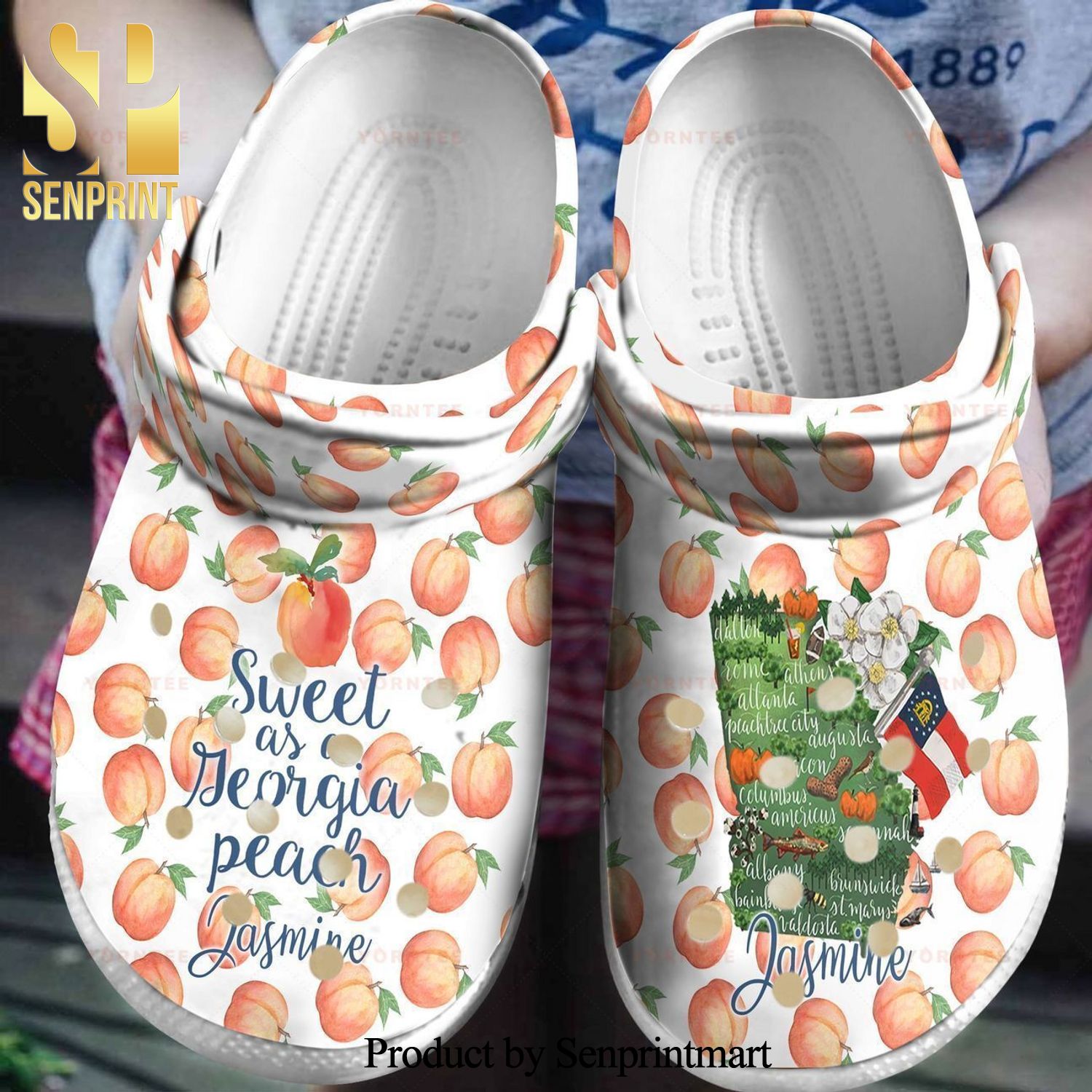 Custom Name Sweet As A Peach Farmers Gift For Lover Hypebeast Fashion Crocs Crocband Clog