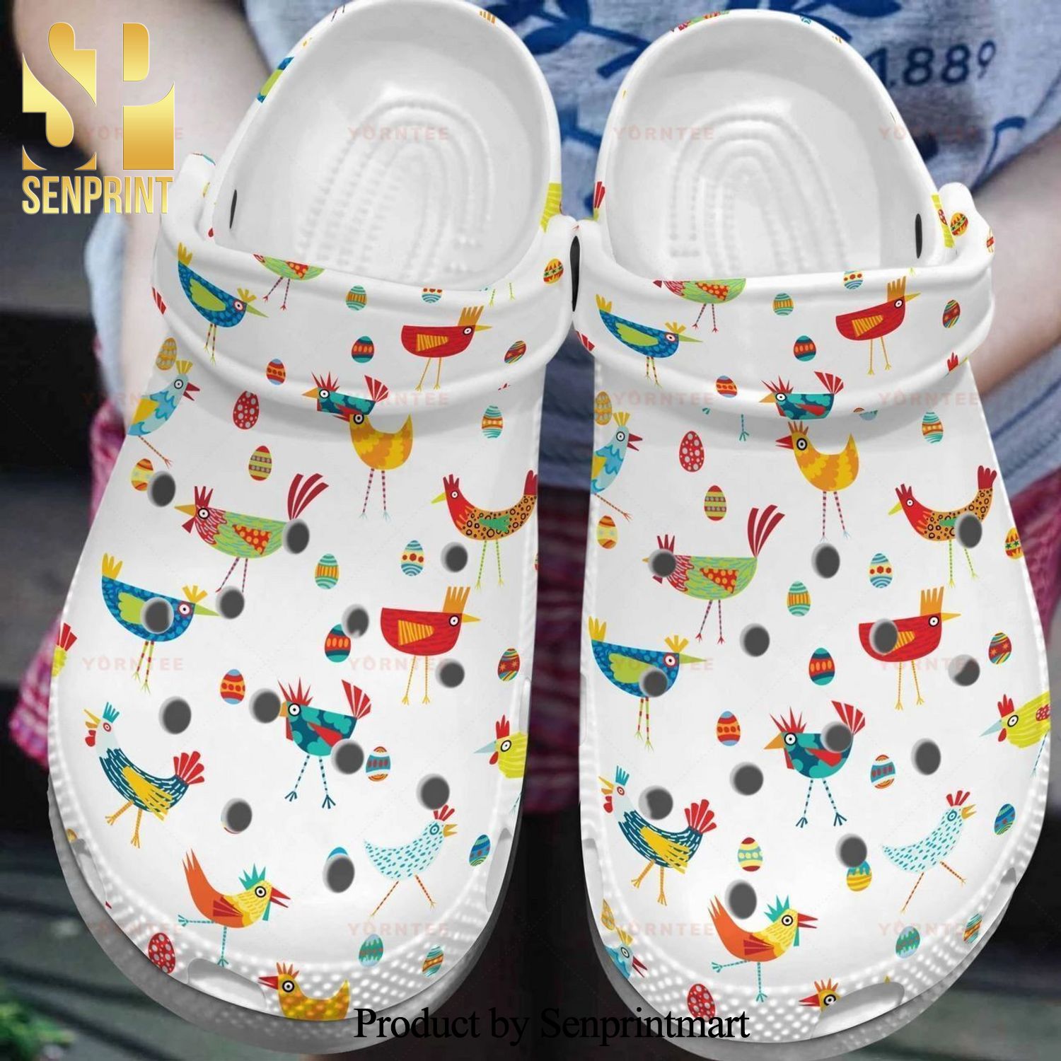 Custom Name Team Chicken Colorful Gift For Lover Hypebeast Fashion Crocs Unisex Crocband Clogs