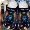 Custom name Wolf Bohemian Crocs 6 Rubber Crocs Classic