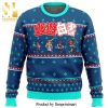 Pixel Bud Light Reindeer And Snowflake Pattern Knitted Ugly Christmas Sweater