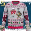 Pixel Sprites Final Fantasy Snowflake Knitted Ugly Christmas Sweater