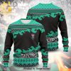 Pixel Mario Pine Tree And Snowflake Pattern Knitted Ugly Christmas Sweater – Black