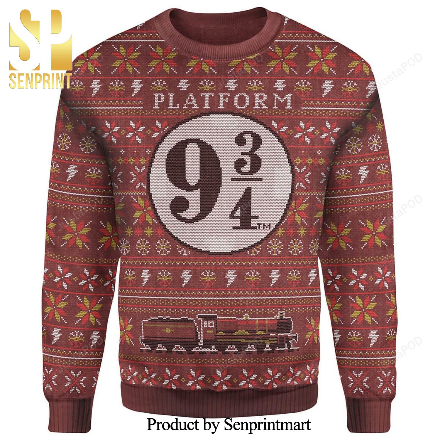 Platform Nine And Three-Quarters Harry Potter Knitted Ugly Christmas Sweater