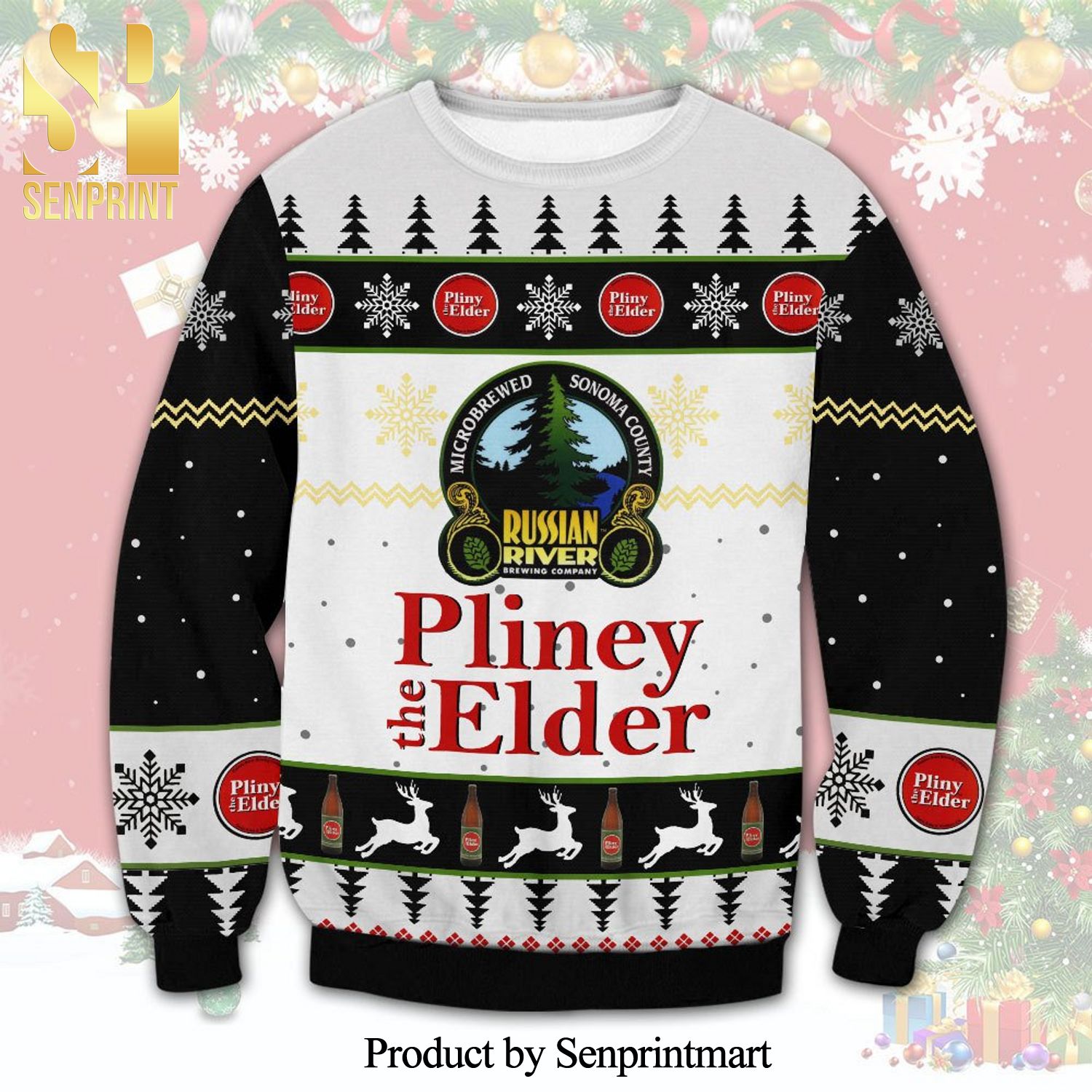 Pliny The Elder Russian River Brewing Company Knitted Ugly Christmas Sweater