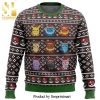Pokemon Eeveelution Manga Anime Knitted Ugly Christmas Sweater – Brown