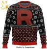 Pokemon Team Rocket Premium Manga Anime Knitted Ugly Christmas Sweater – Green