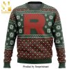 Pokemon Team Rocket Red Black Knitted Ugly Christmas Sweater