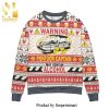 Pontoon Queen Penguin Snowflake Knitted Ugly Christmas Sweater – Blue