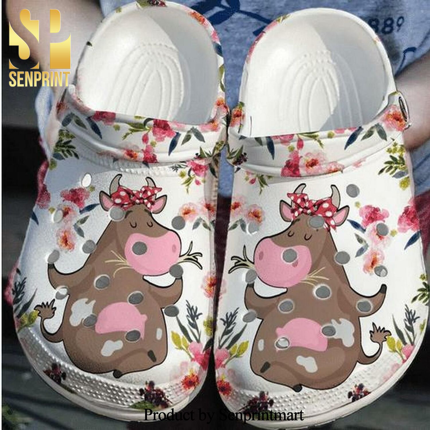 Cute Cow Personalized 6 Gift For Lover 3D Crocs Classic