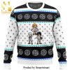 Pterodactyl Logo Mighty Morphin Power Rangers Snowflake Knitted Ugly Christmas Sweater