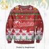 Rainier Beer Reindeer And Pine Tree Pattern Knitted Ugly Christmas Sweater