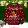 Randy Savage WWE Have A Macho Christmas Pine Tree And Snowflake Pattern Knitted Ugly Christmas Sweater – Black