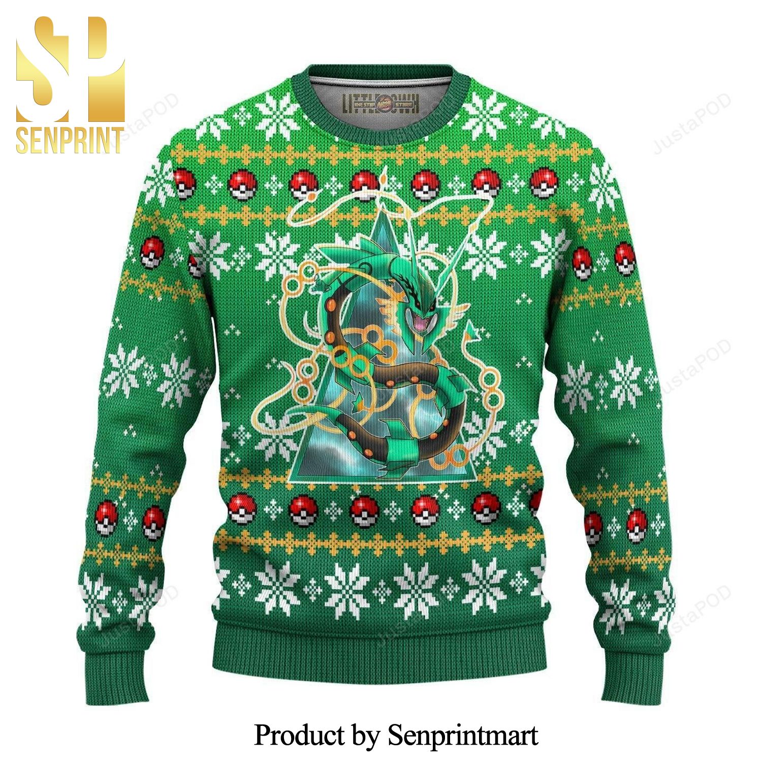 Rayquaza Pokemon Anime Knitted Ugly Christmas Sweater
