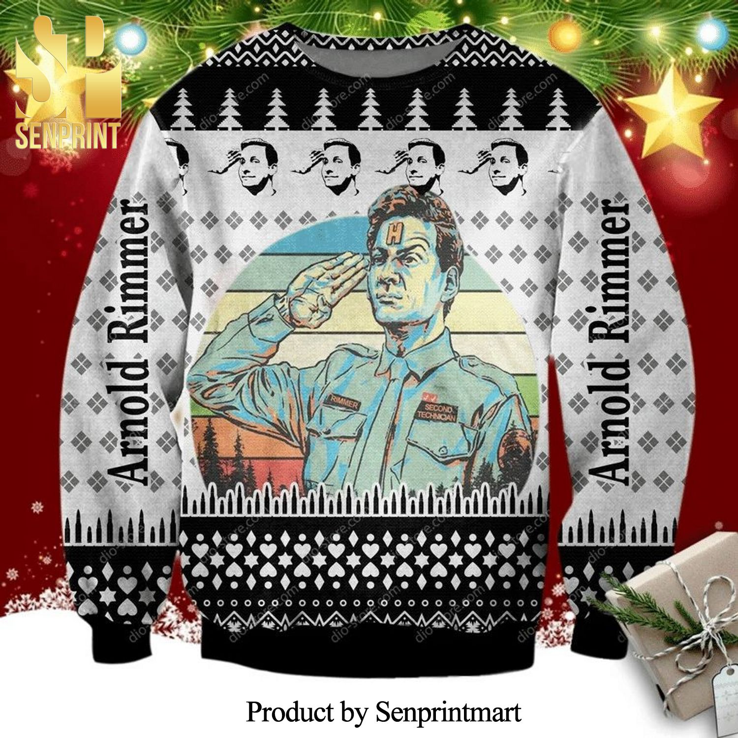 Red Dwarf Arnold Rimmer Knitted Ugly Christmas Sweater