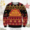 Red Power Rangers Knitted Ugly Christmas Sweater