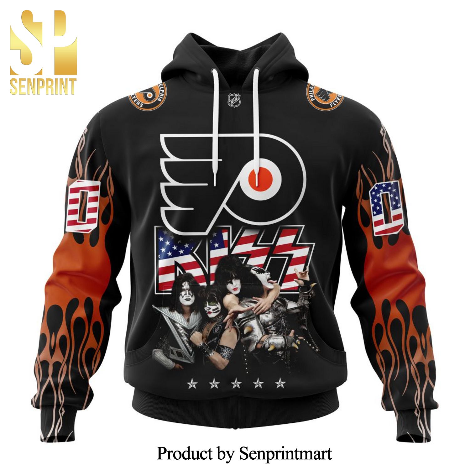 NHL Philadelphia Flyers X Kiss For Sport Fans All Over Printed Shirt