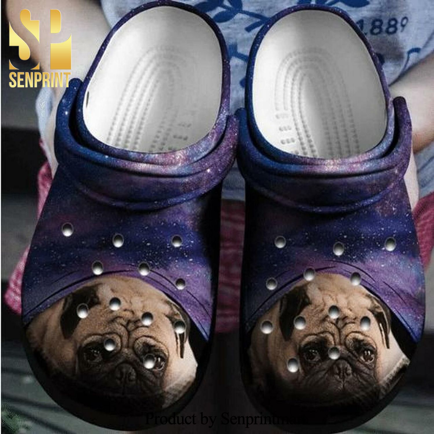 Cute Pug Galaxy Personalized 12 Gift For Lover Hypebeast Fashion Crocs Crocband Clog